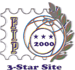 Japhila is authorised to display this logo • Results of the 2000 FIP Philatelic Web Site Evaluation • Japhila je oprávněna používat 3 hvězdičkové logo za umístění v soutěži FIP o nejlepší filatelistickou internetovou stranu světa v roce 2000